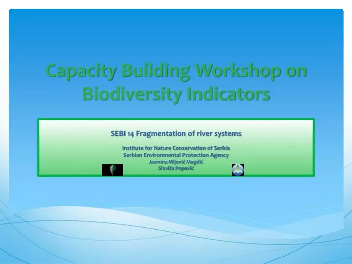 capacity building workshop on biodiversity indicators