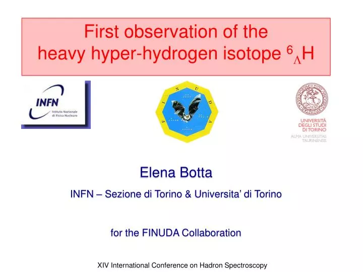 first observation of the heavy hyper hydrogen isotope 6 l h