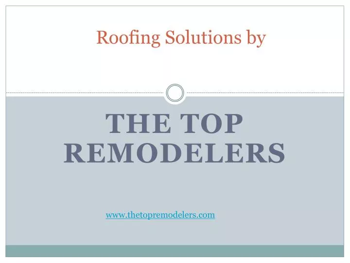 roofing solutions by