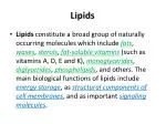 Understanding Lipids: Their Role and Functions in Biological Systems - slide 1