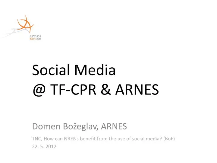 social media @ tf cpr arnes