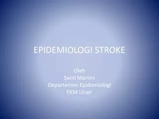 EPIDEMIOLOGI STROKE