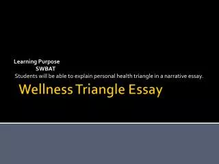 Wellness Triangle Essay