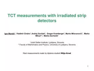 TCT measurements with irradiated strip detectors