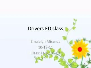 Drivers ED class