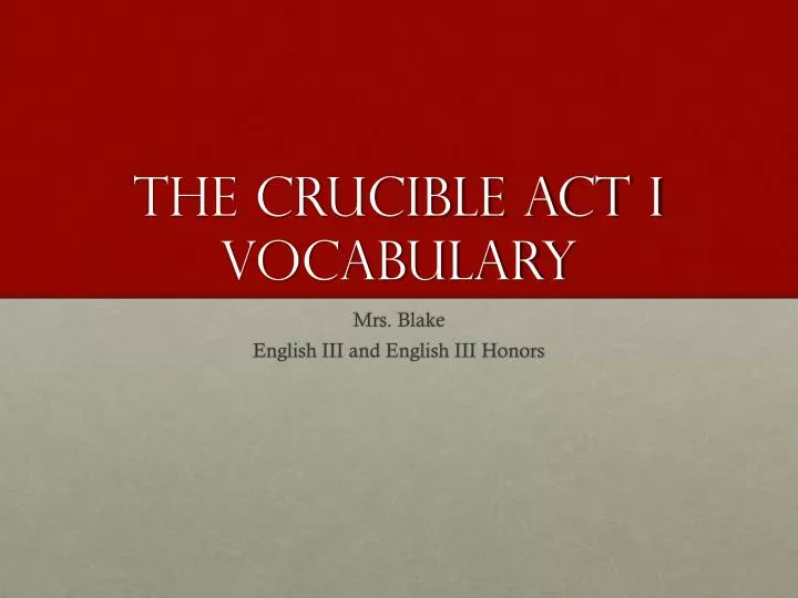 the crucible act i vocabulary