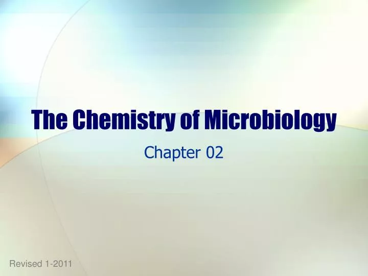 the chemistry of microbiology