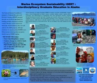 Marine Ecosystem Sustainability IGERT : Interdisciplinary Graduate Education in Alaska