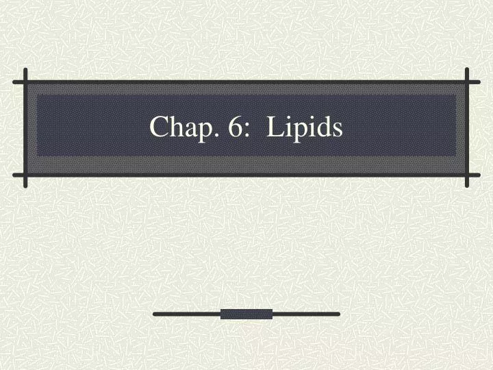 chap 6 lipids