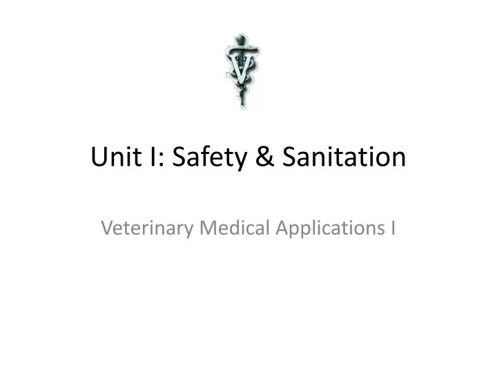 unit i safety sanitation