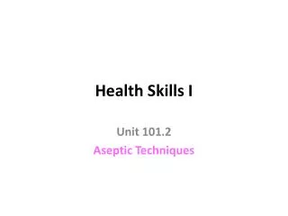 Health Skills I
