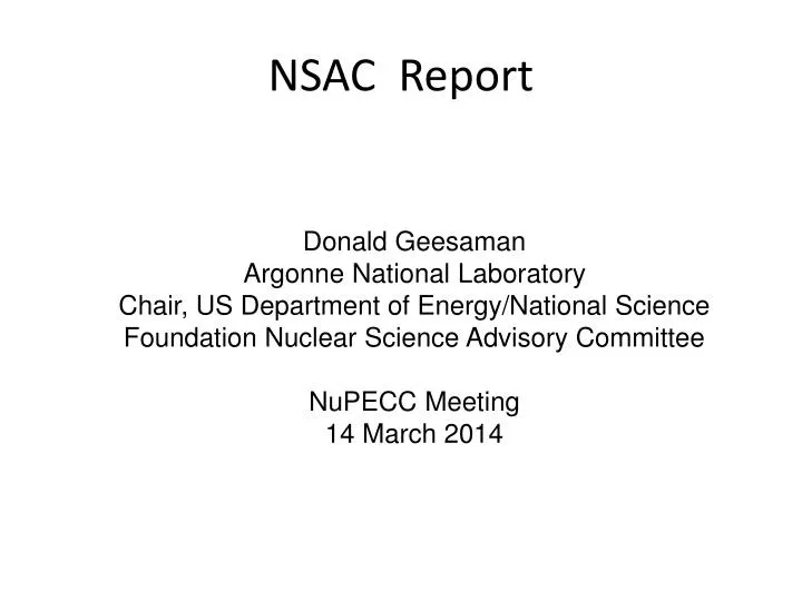 nsac report