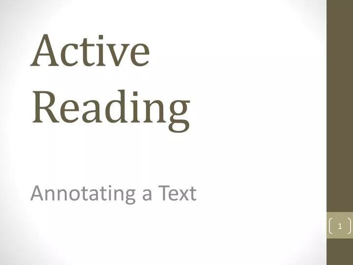 active reading