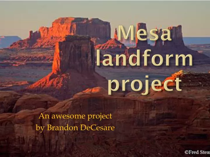 mesa landform project