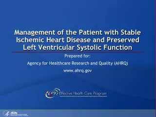 Prepared for: Agency for Healthcare Research and Quality (AHRQ) www.ahrq.gov