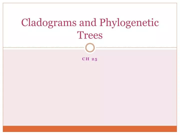 cladograms and phylogenetic trees