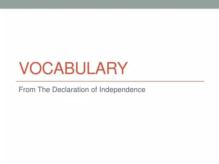 vocabulary