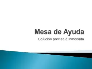 mesa de ayuda