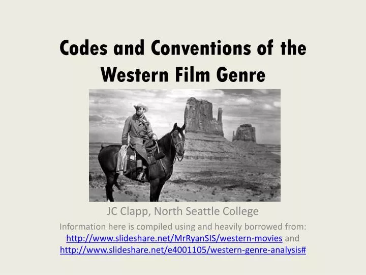 codes and conventions of the western film genre