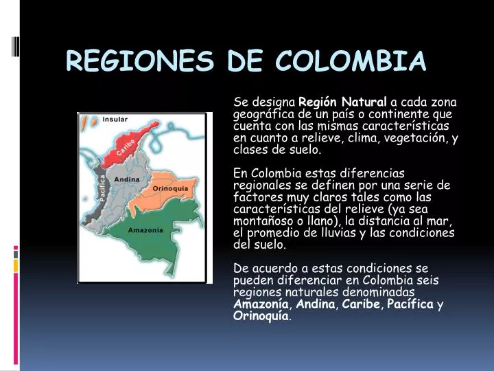 regiones de colombia