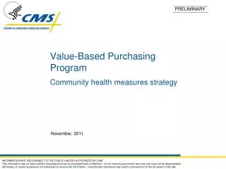 Value-Based Purchasing Program