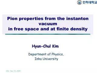 Pion properties from the instanton vacuum in free space and at finite density