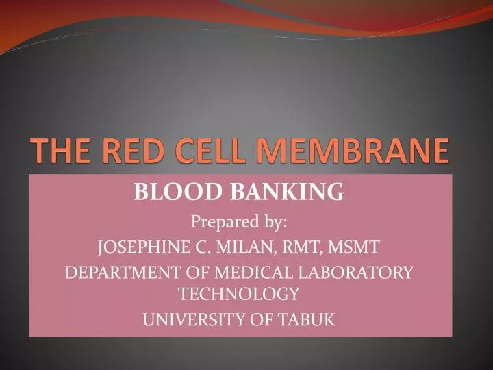 the red cell membrane