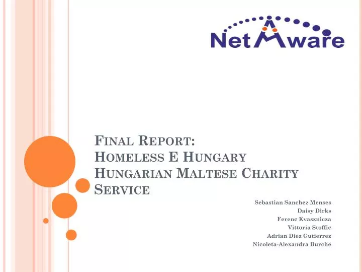 final report homeless e hungary hungarian maltese charity service