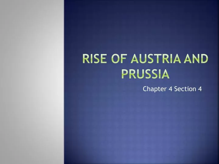 rise of austria and prussia