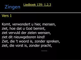 zingen