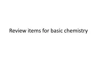 Review items for b asic chemistry