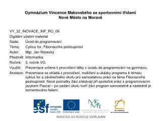 Gymnázium Vincence Makovského se sportovními třídami Nové Město na Moravě