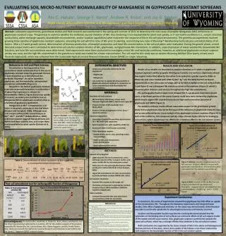 Evaluating Soil Micro-nutrient Bioavailability of Manganese in Glyphosate-resistant Soybeans