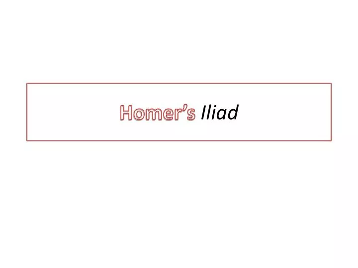 homer s iliad