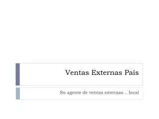 ventas externas pa s