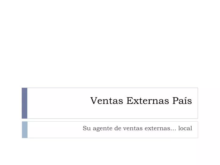 ventas externas pa s