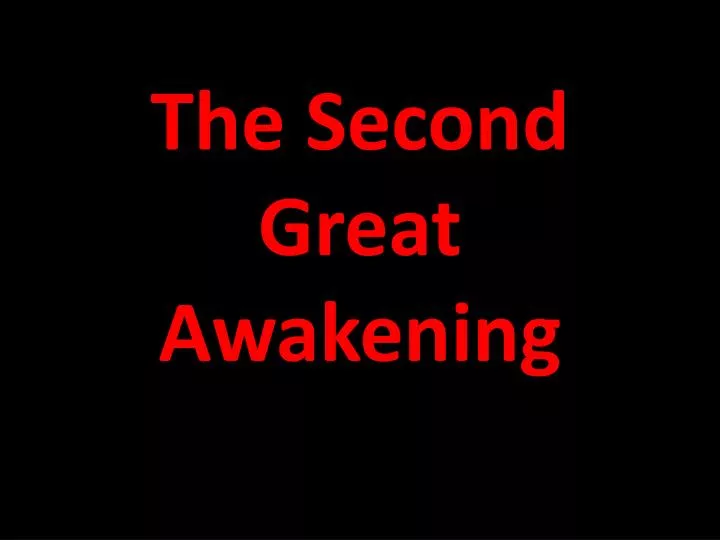 the second great awakening