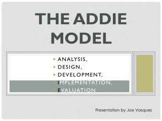 The ADDIE Model