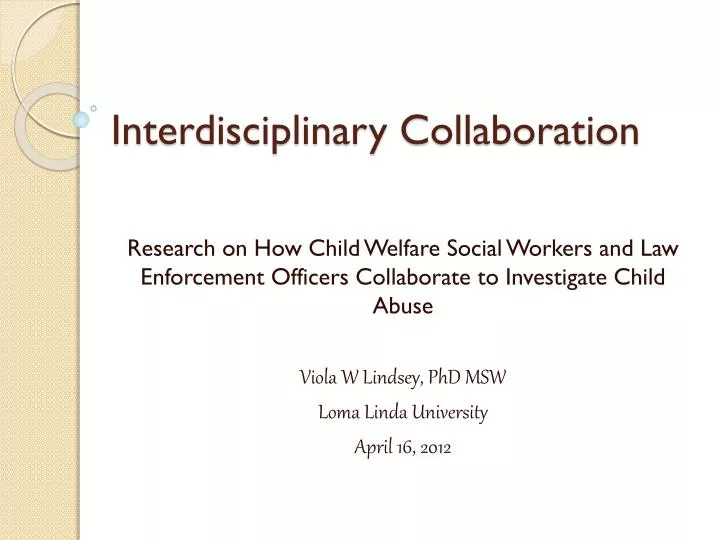 interdisciplinary collaboration