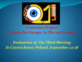 Comenius Project A Vision For Europe In The 21st Century