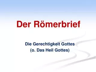 Der Römerbrief