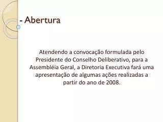 abertura