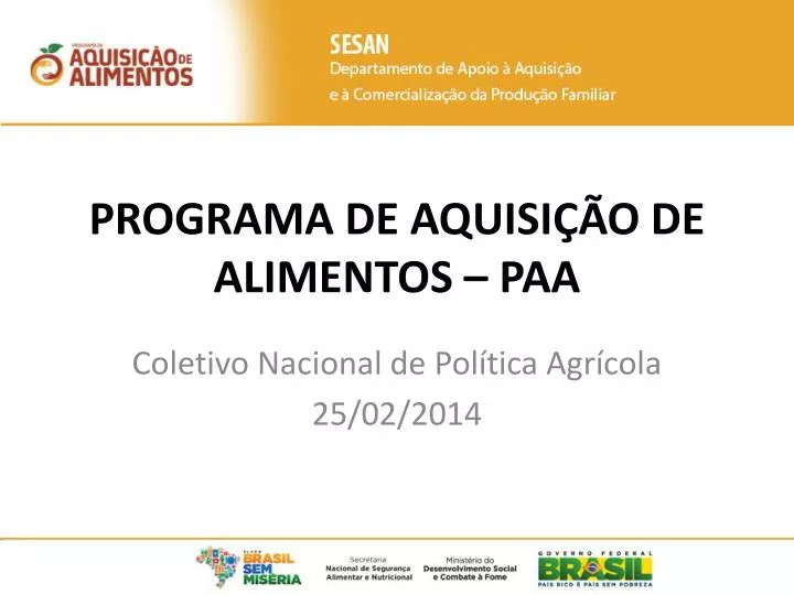 programa de aquisi o de alimentos paa