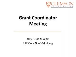 Grant Coordinator Meeting