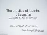 The practice of learning citizenship - slide 1