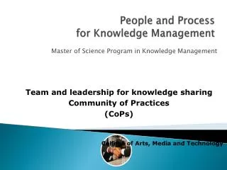 people and process for knowledge management