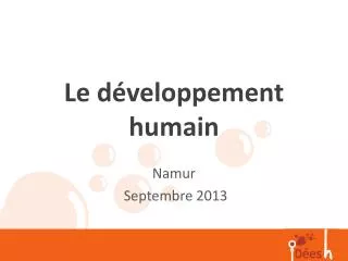 le d veloppement humain