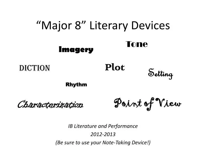 major 8 literary devices