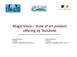 Magic Voice – State of art product offering by TechZone