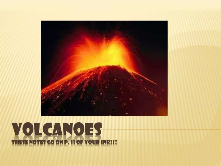 volcanoes these notes go on p 11 of your inb